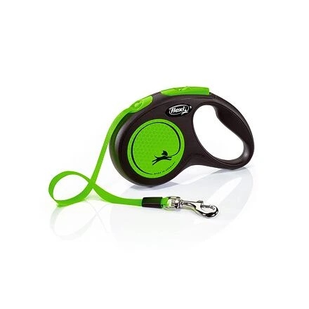 Levně Flexi New Neon S pásek 5 m, max.15 kg, zelená