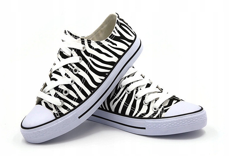 SPORTOWE TRAMPKI DAMSKIE TENISÓWKI ZEBRA R.39 Długość wkładki 25 cm