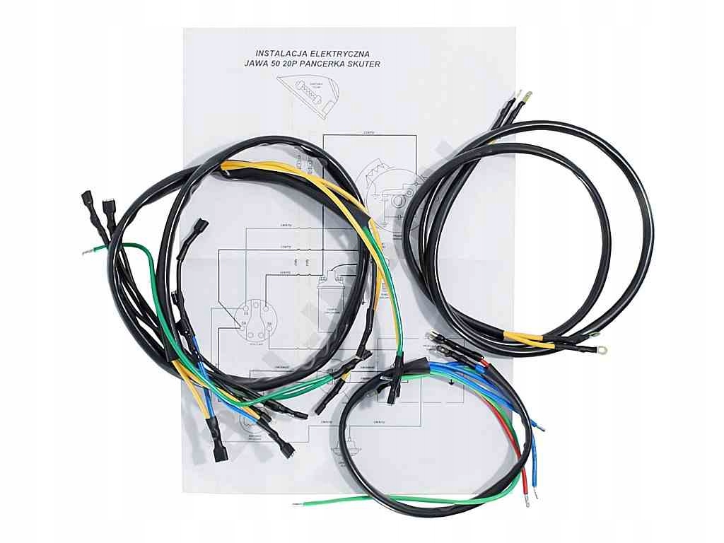 INSTALACJA ELEKTRYCZNA JAWA 50 20P PANCERKA STACYJKA NA ZACISKI