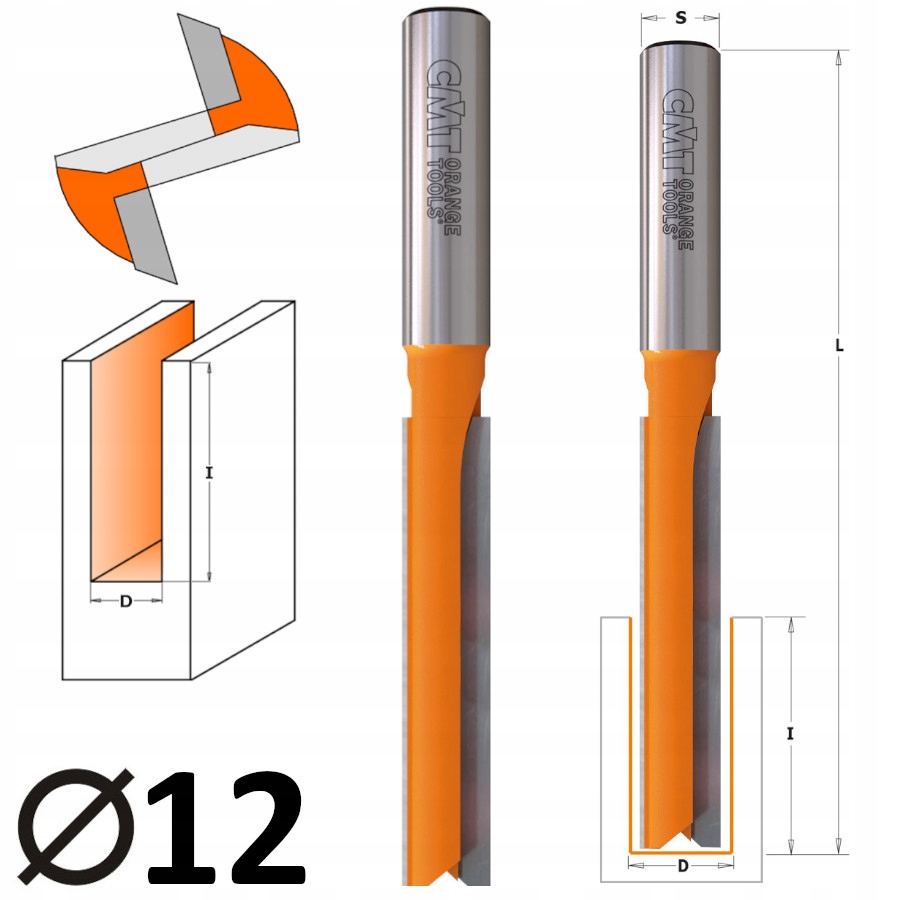 

Cmt Frez prosty trzpieniowy do drewna 12mm długi