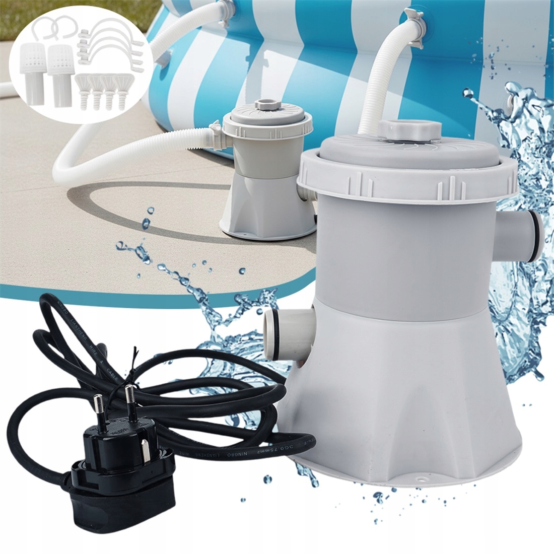 Filtrační Čerpadlo Do Bazénu 300 Gal/h Elektrické S Jednoduchou Montáží