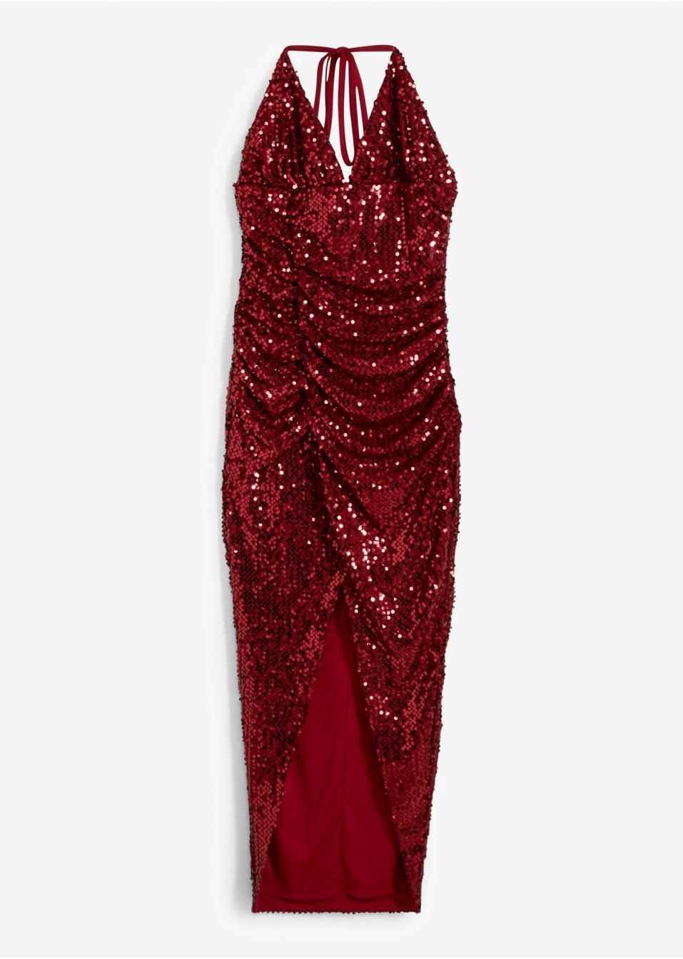 44/46 SUKIENKA OŁÓWKOWA Z CEKINAMI Bonprix Długość midi