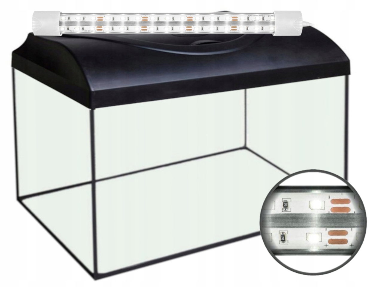 Akwarium Zestaw 72L Akwarium Pokrywa Aristo Led Expert 10W Mata
