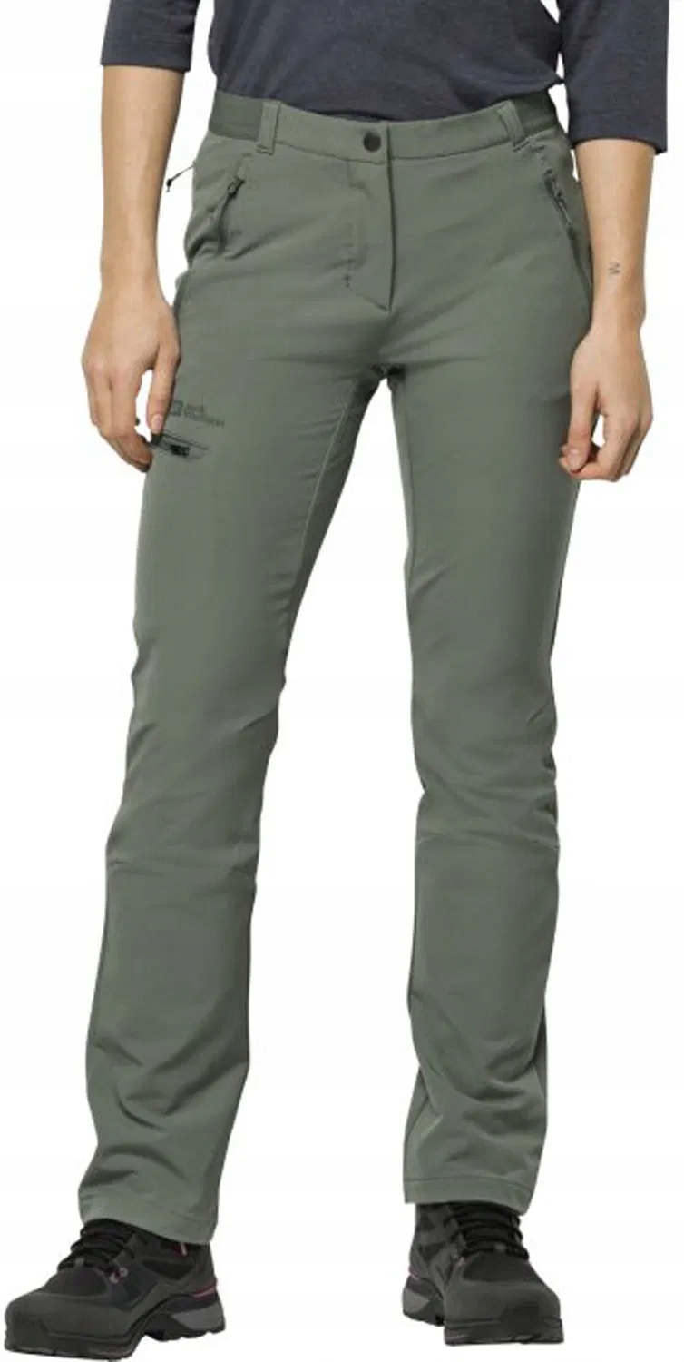 Damskie spodnie trekkingowe Jack Wolfskin Geigelstein S zielone 40 L krótsze