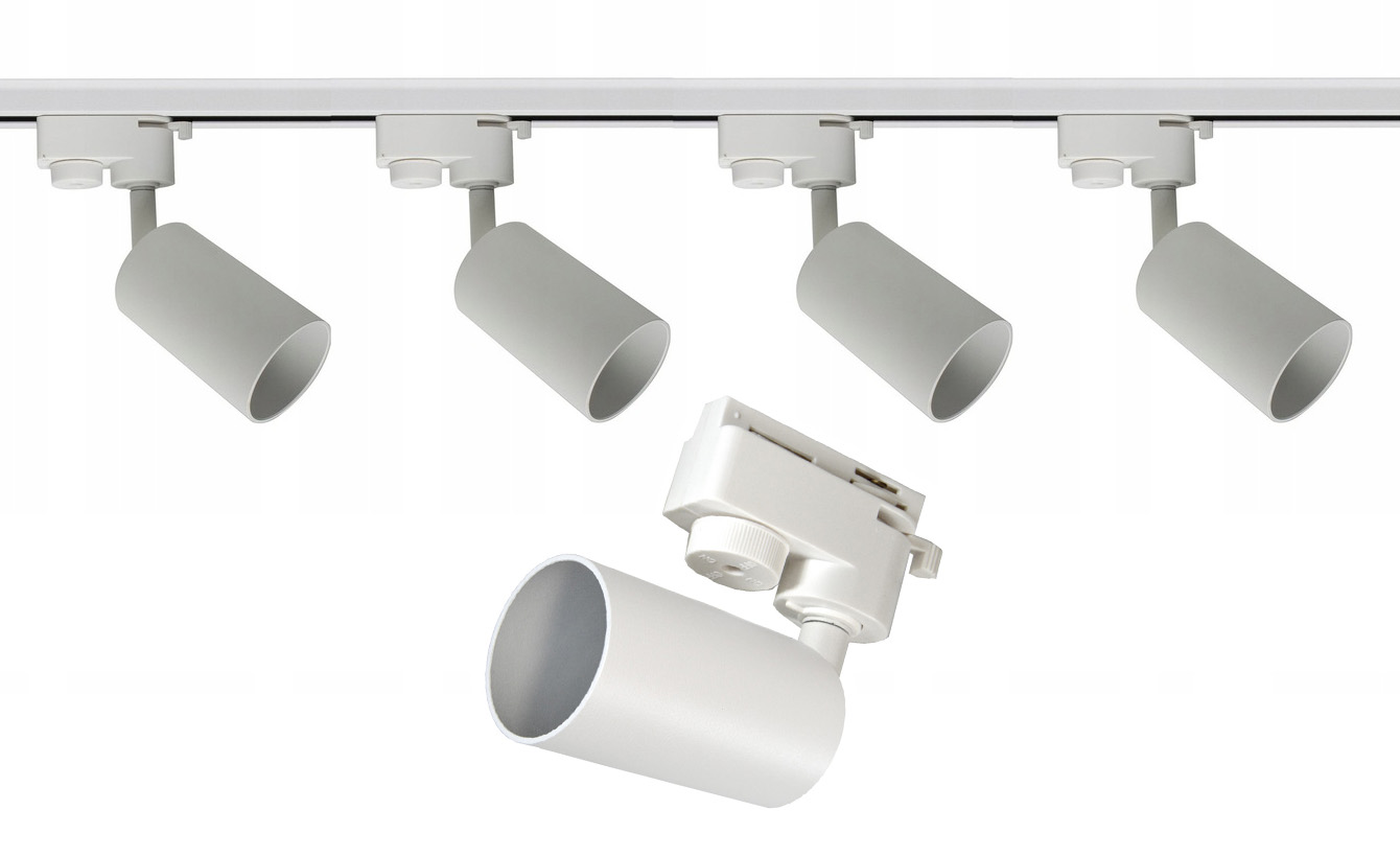 4x Spot Reflektor GU10 Kolejnicový Kabel 2 m na lištu 1F