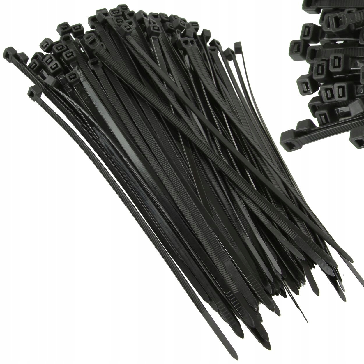 Opaski Obejmy Trytki Trytytki Zaciskowe Kablowe Uv Czarne 2,5x200mm Nylon