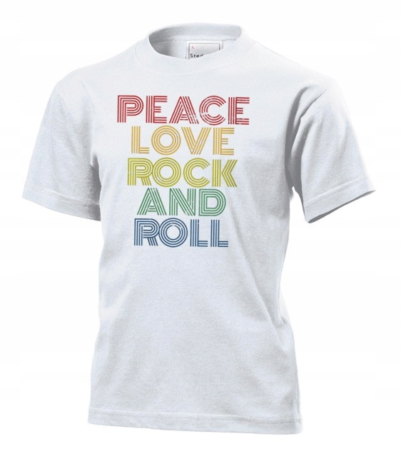 

Koszulka dziecięca Peace Love Rock and roll M