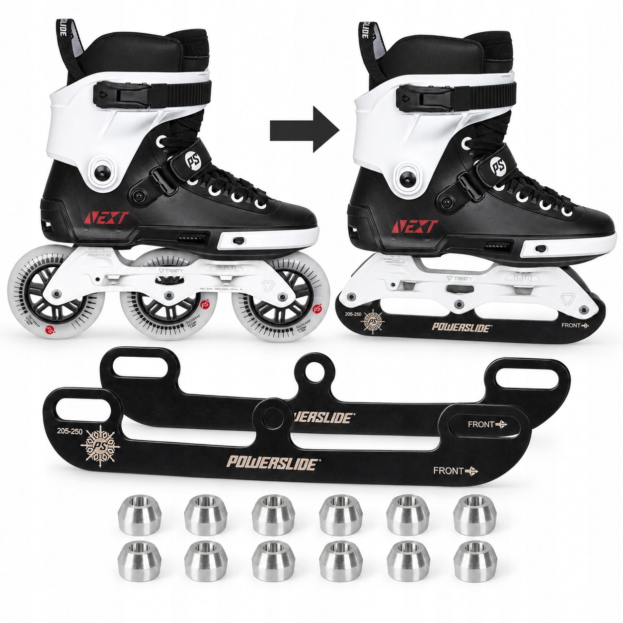Hokejové Brusle Na Kolečkové Brusle Univerzální Powerslide Iceblade 3 S/m