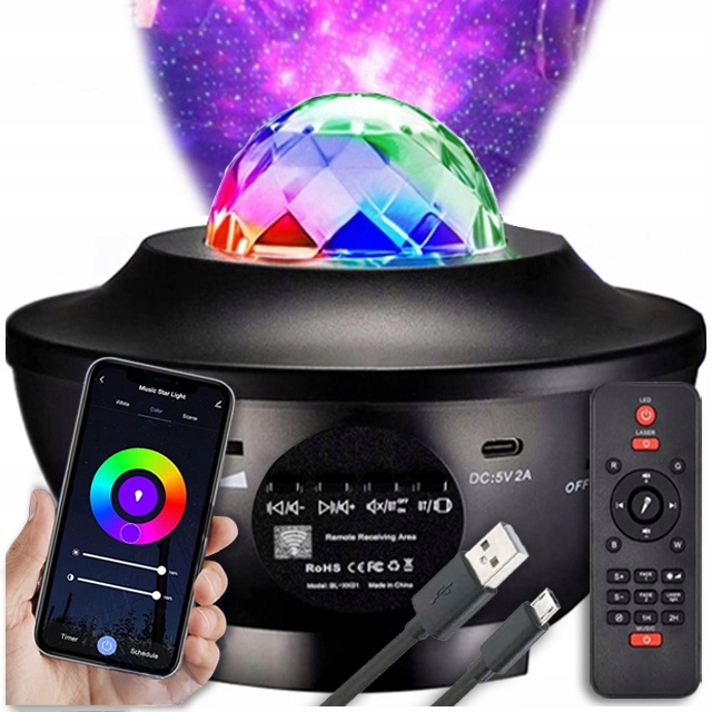 

Projektor Gwiazd Star Led Lampka Nocna Rgb