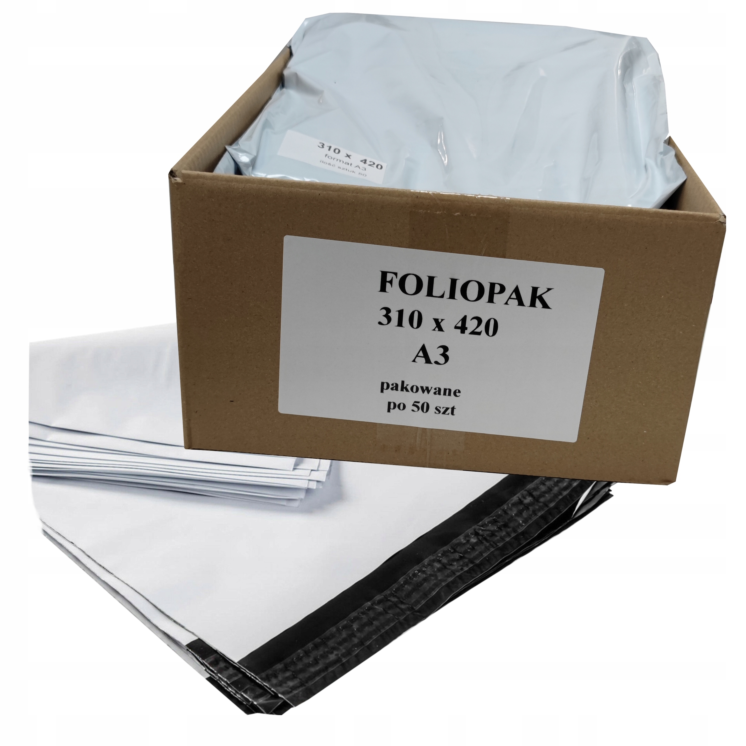 

Foliopaki Kurierskie A3 310x420 PAKIET/50szt A3