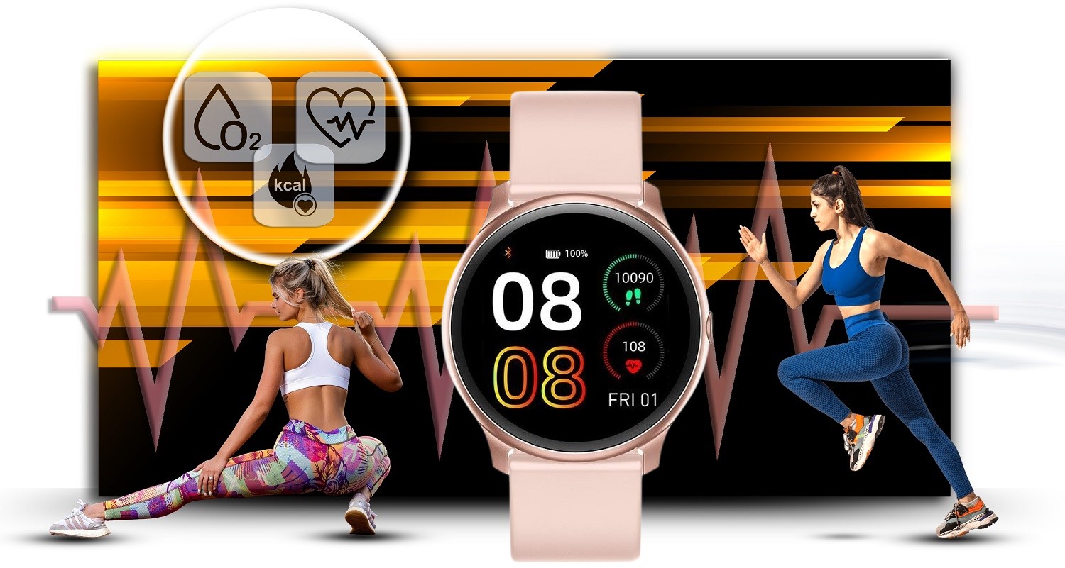 SMARTWATCH DAMSKI G. ROSSI CIŚNIENIE SMS + GRAWER Komunikacja Bluetooth