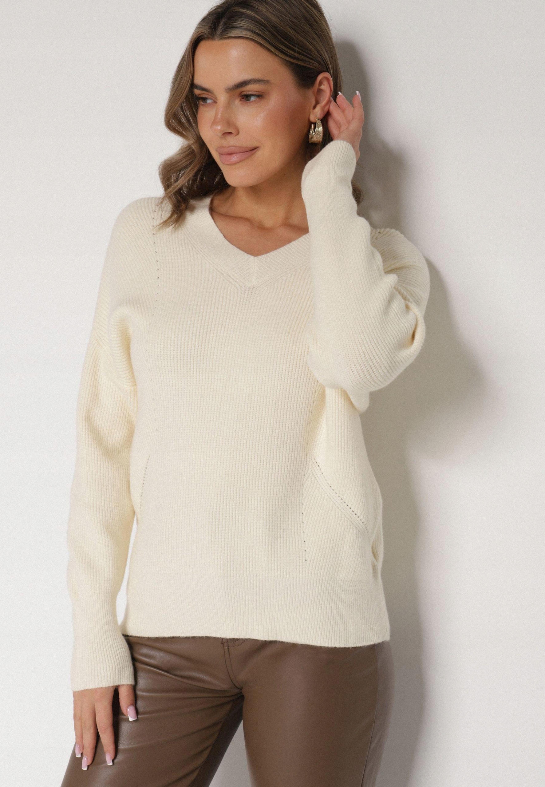 Born2Be Světle béžový dámský svetr S/m Zimní