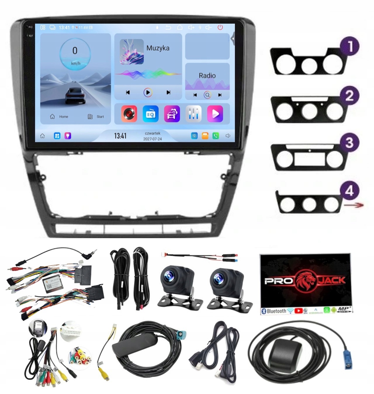 Rádio Navigácia Carplay Android Škoda Octavia 2 2004-2013 4GB 64GB Sim