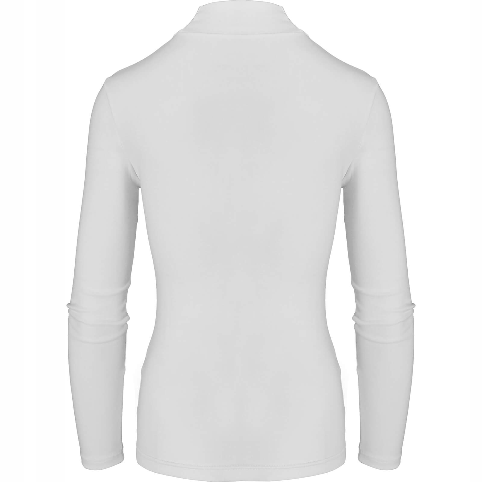 Półgolf Damski Cienki Elastyczny Sweter biały S Rękaw długi rękaw