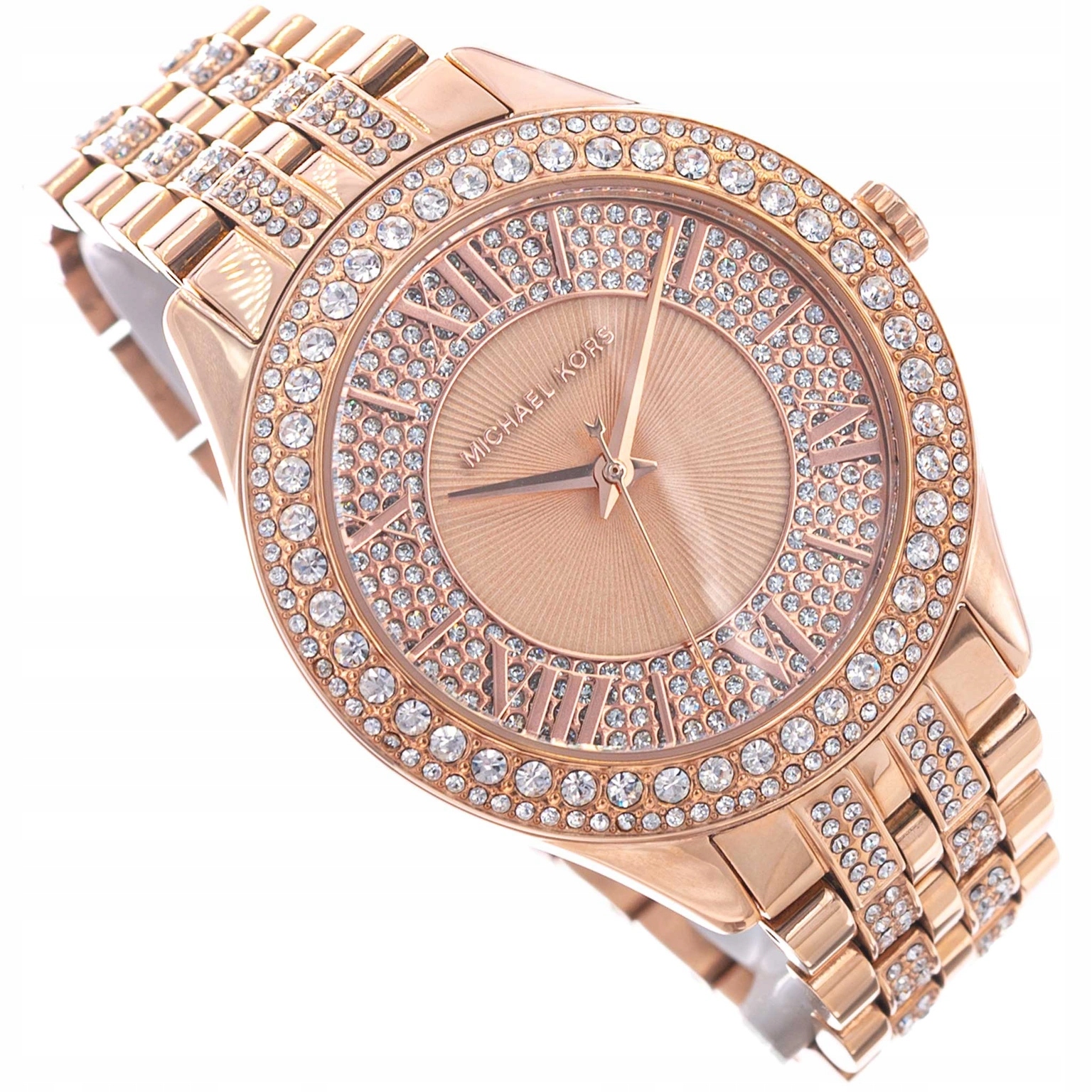 Dámské Hodinky Michael Kors MK4710 Harlové Růžové Zlato Zirkony Glamour