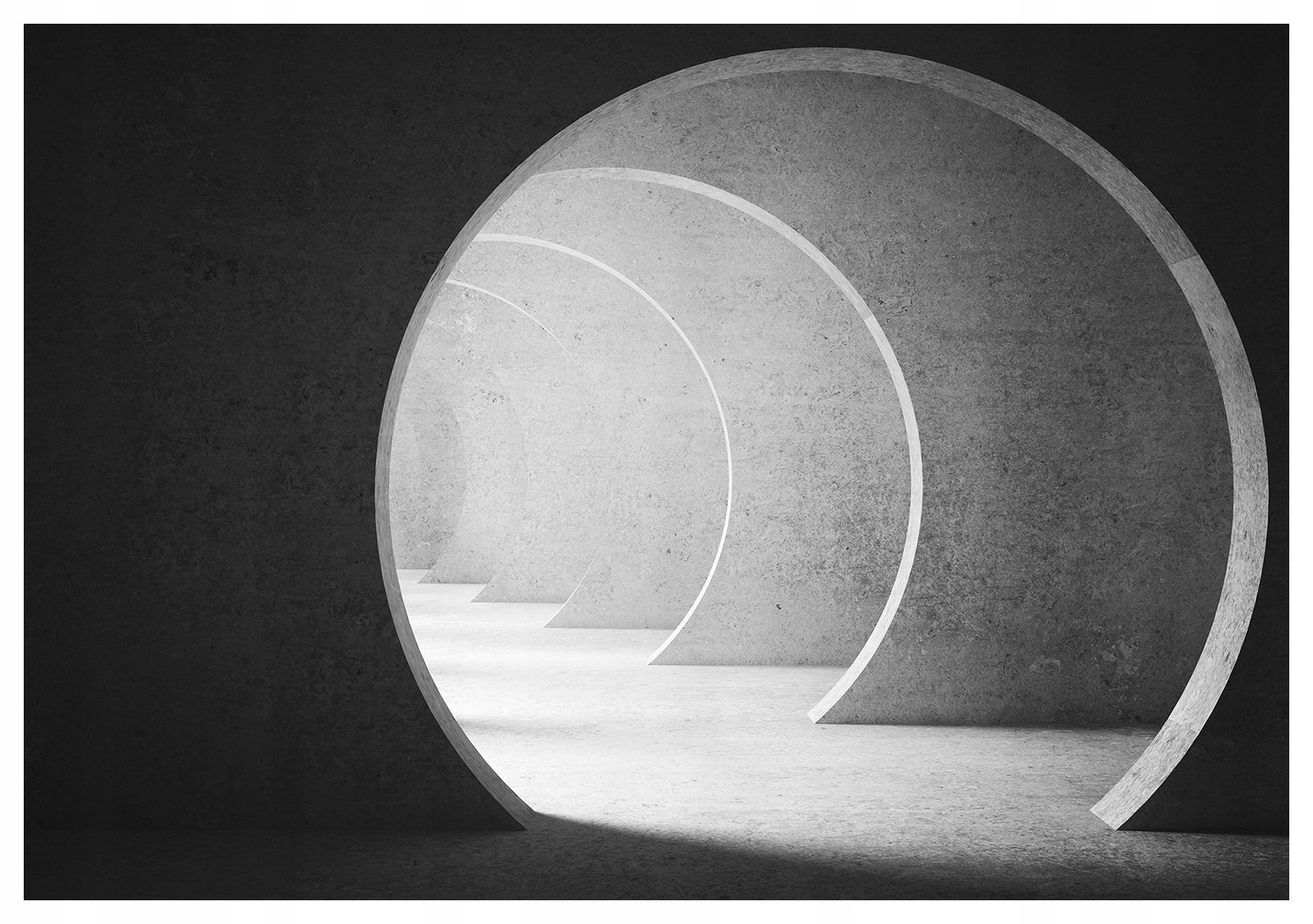 Fototapeta Tunel 3D Perspektiva minimalismus betonu monochromie 300x210 lepidlo
