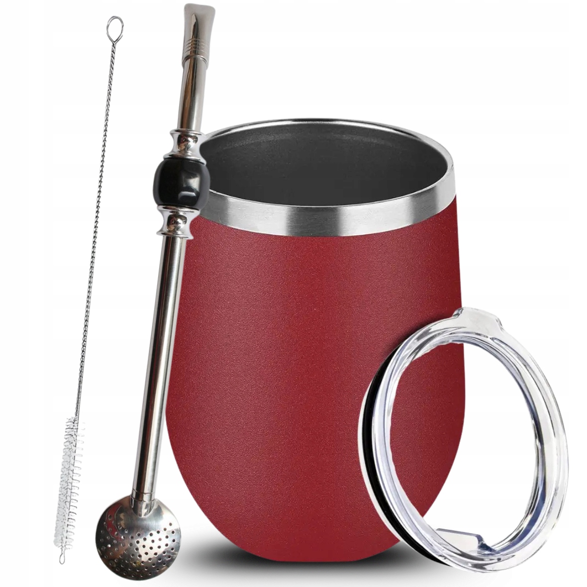 Levně Sada Yerba Mate Termohrnek Matero červená Bombilla Inox