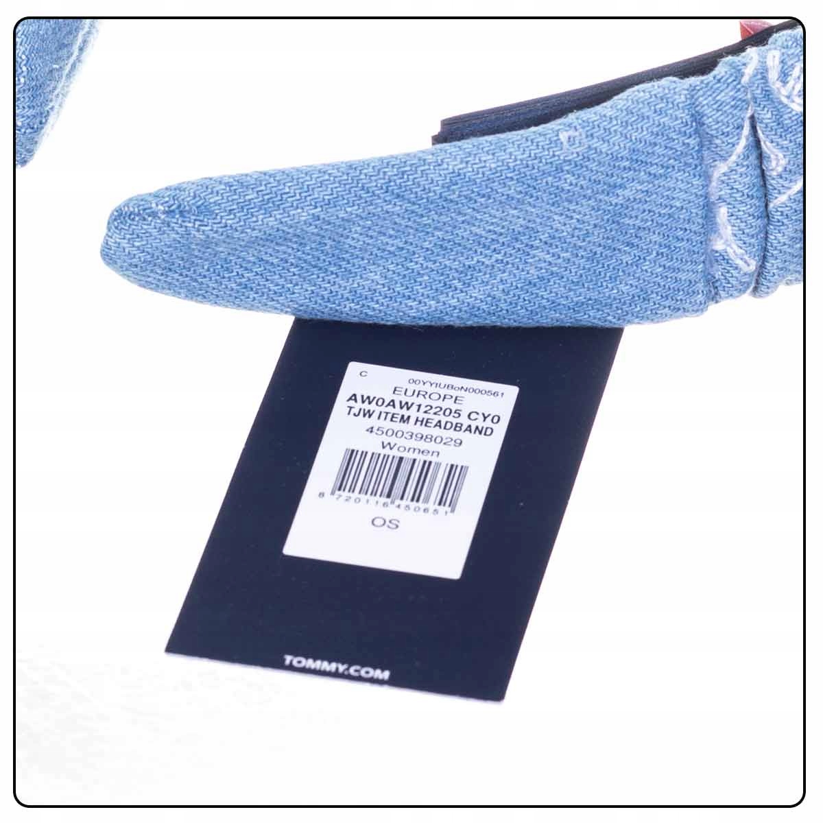 TOMMY HILFIGER DAMSKA OPASKA ITEM HEADBAND JEANS Rozmiar uniwersalny