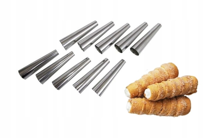 

Foremki Rurki Komplet 10SZT Do Ciastek Rurek 9CM