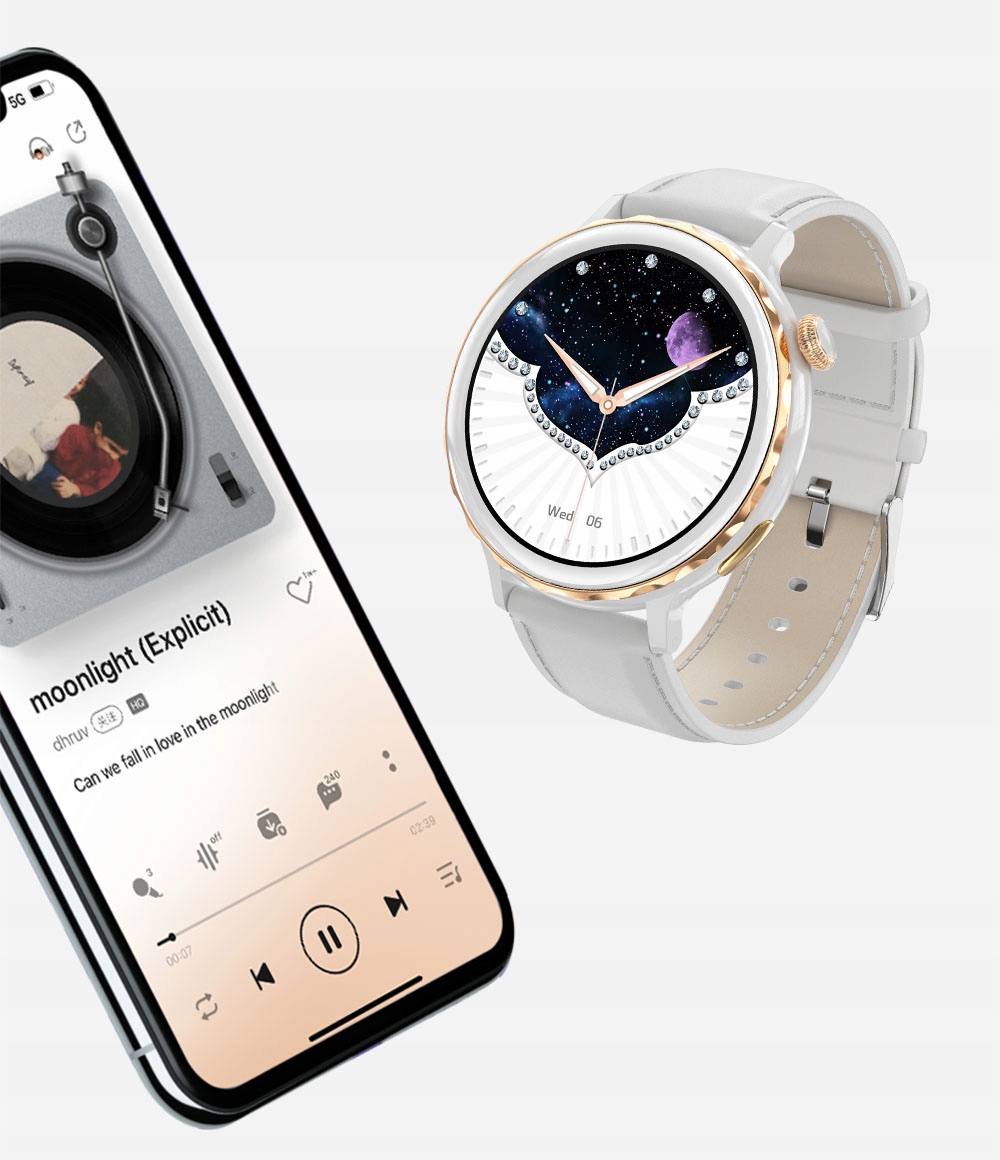 SMARTWATCH DAMSKI DLA KOBIETY ROZMOWY CIŚNIENIE PL Kompatybilność systemowa Android iOS