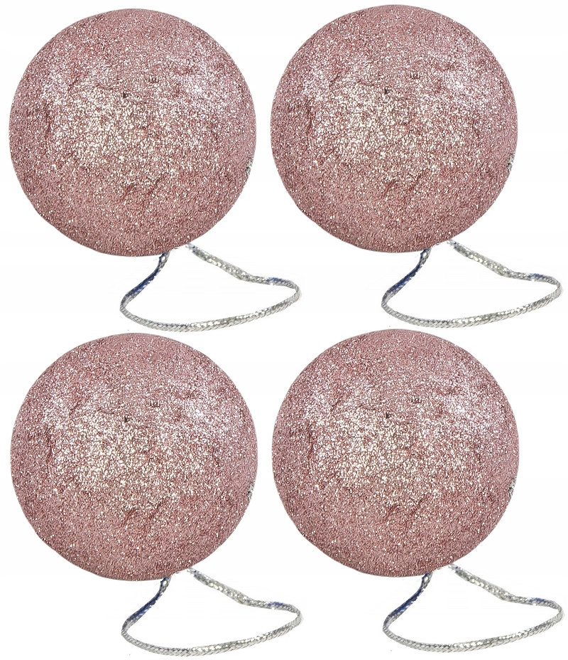 

Bombki Kulki Brokatowe Rose Gold Zawieszka 8CM 4SZ