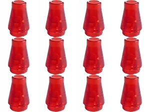 

Lego 4589b Stożek 1x1 trans czerwony (3g) 12 szt.