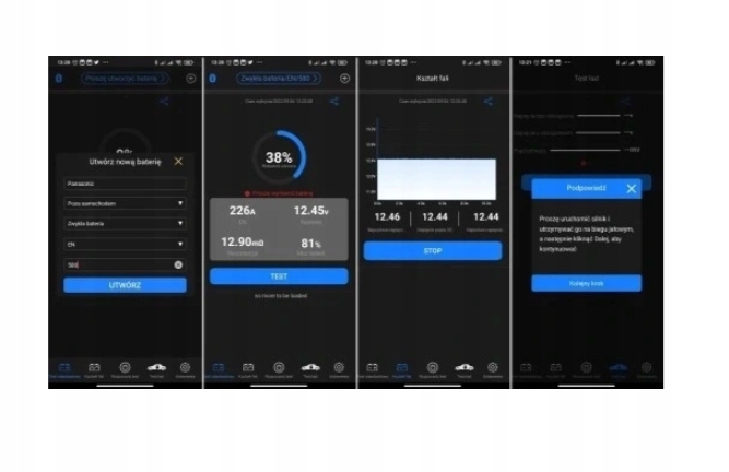 TESTER DO AKUMULATORÓW 6V 12V Bluetooth 5.0 Polski Kod producenta 28123881