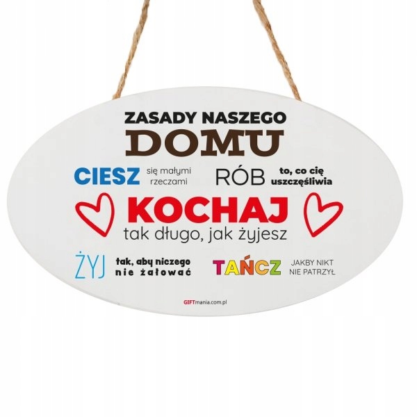 

Oryginalna Tabliczka/ Zasady naszego domu