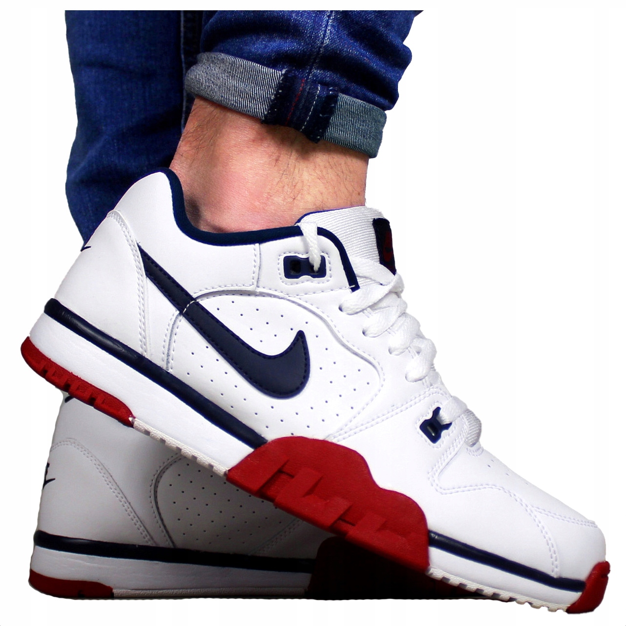 pánské boty Nike Kožené Bílé sportovní tenisky pro každodenní nošení Originál