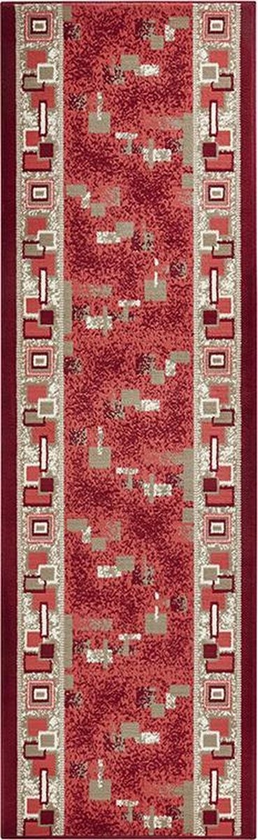 Červený koberec, behúň s krátkym vlasom 80 x 300 cm