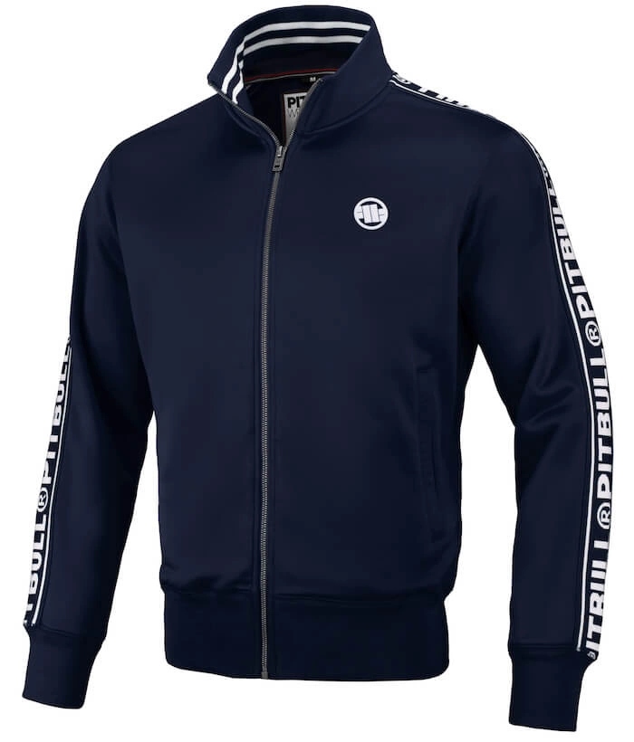 Pánská Mikina Pit Bull West Coast Trackjacket Tape Logo Dark Navy XXL