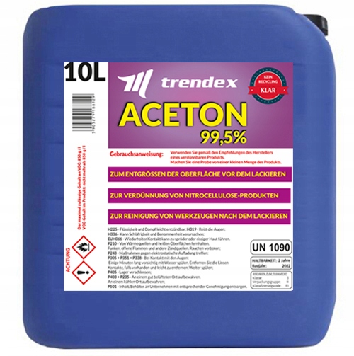 

Aceton 10L Czysty 99.5% rozpuszczalnik zmywacz