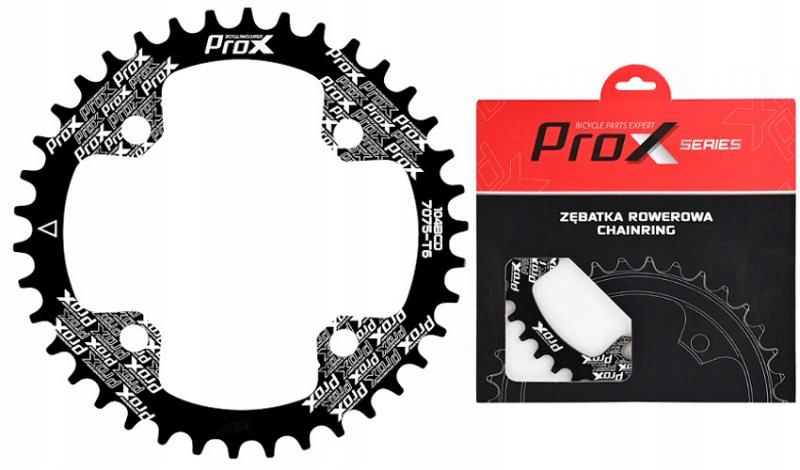 Prox Zębatka Rowerowa Korby 40z Narrow Wide Alu Czarna 104BCD 1x11 1x12