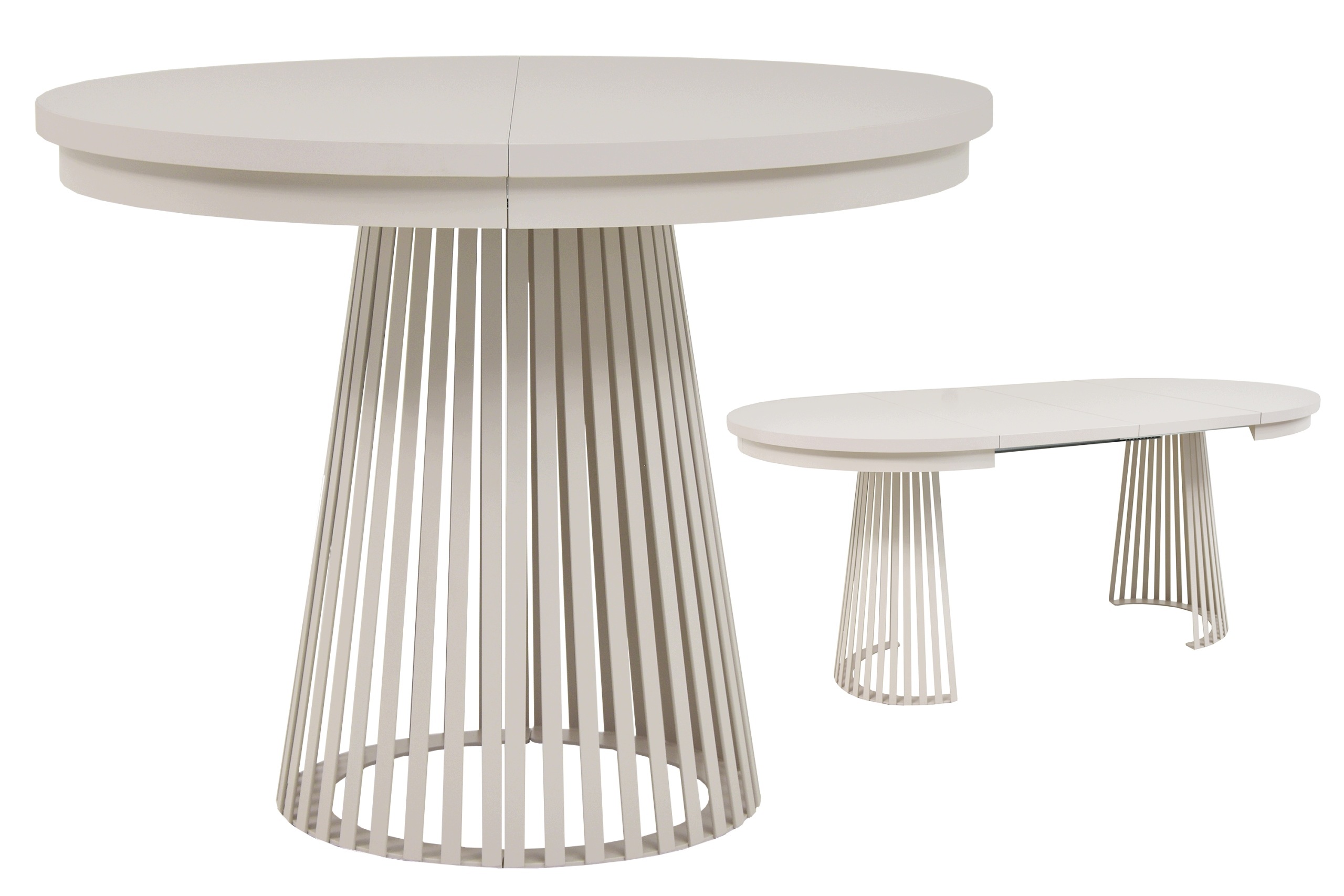 Nowoczesny stół Garda 100/180 ażurowa metalowa podstawa kaszmir cashmere