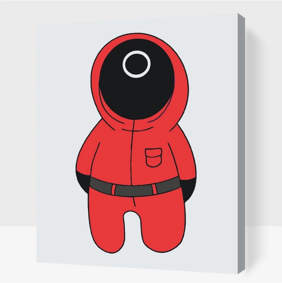 Malování Podle Čísel Squid Game Kolo Portrét Postava Hra Velká 80x100 cm