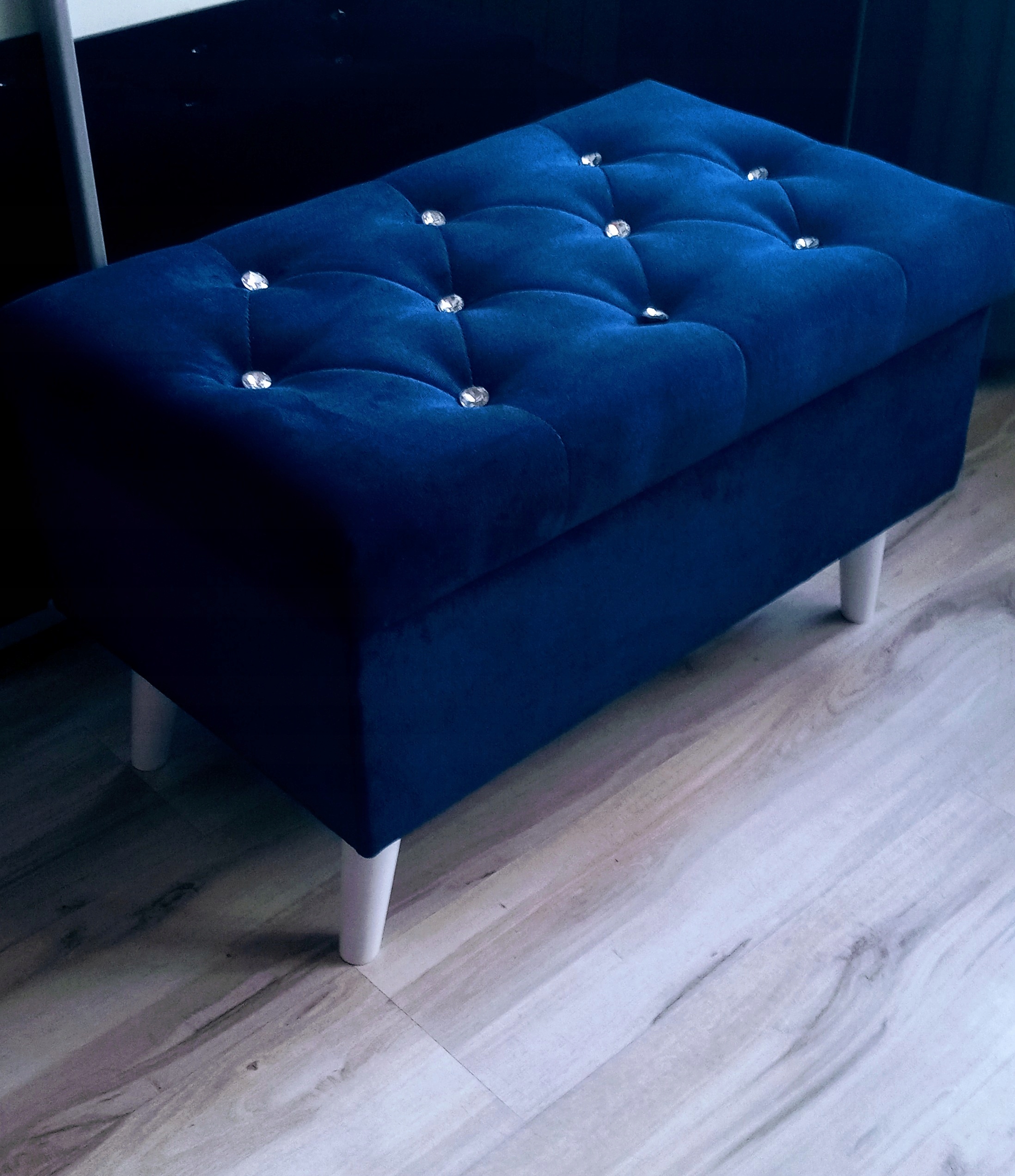 Pufa Puf Kufer Ławka Glamour Kryształy Diamenty Marka inna