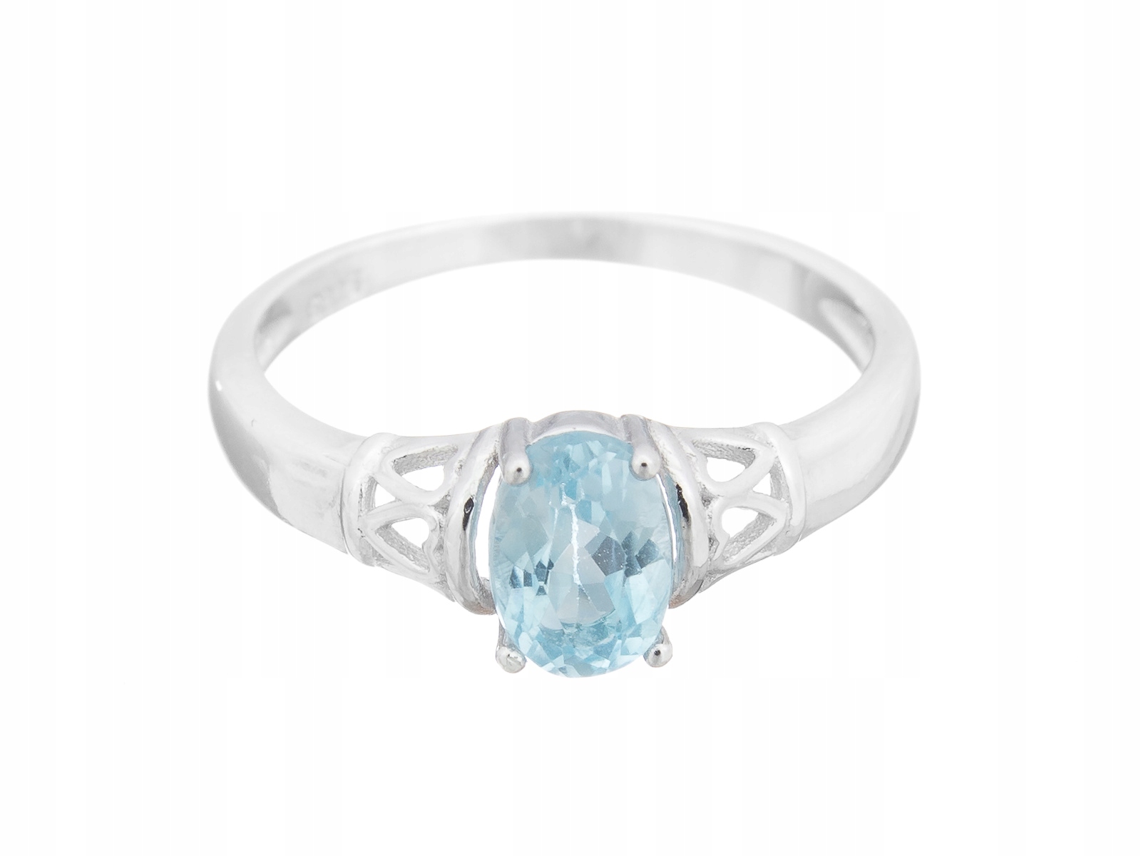 Stříbrný Prstýnek Prsten VEL.17 Sky Blue Přírodní Topaz