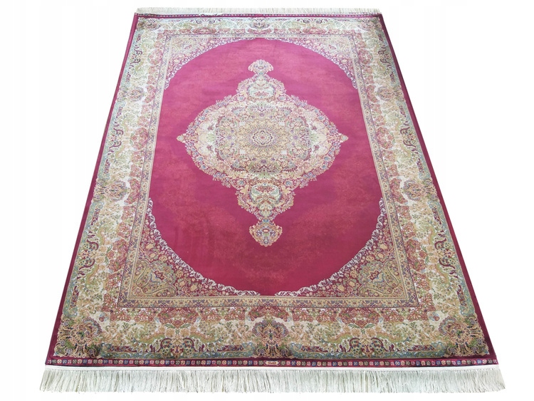 Dywan czerwony z kolekcji Qum Silk o wymiarach 200x300 cm