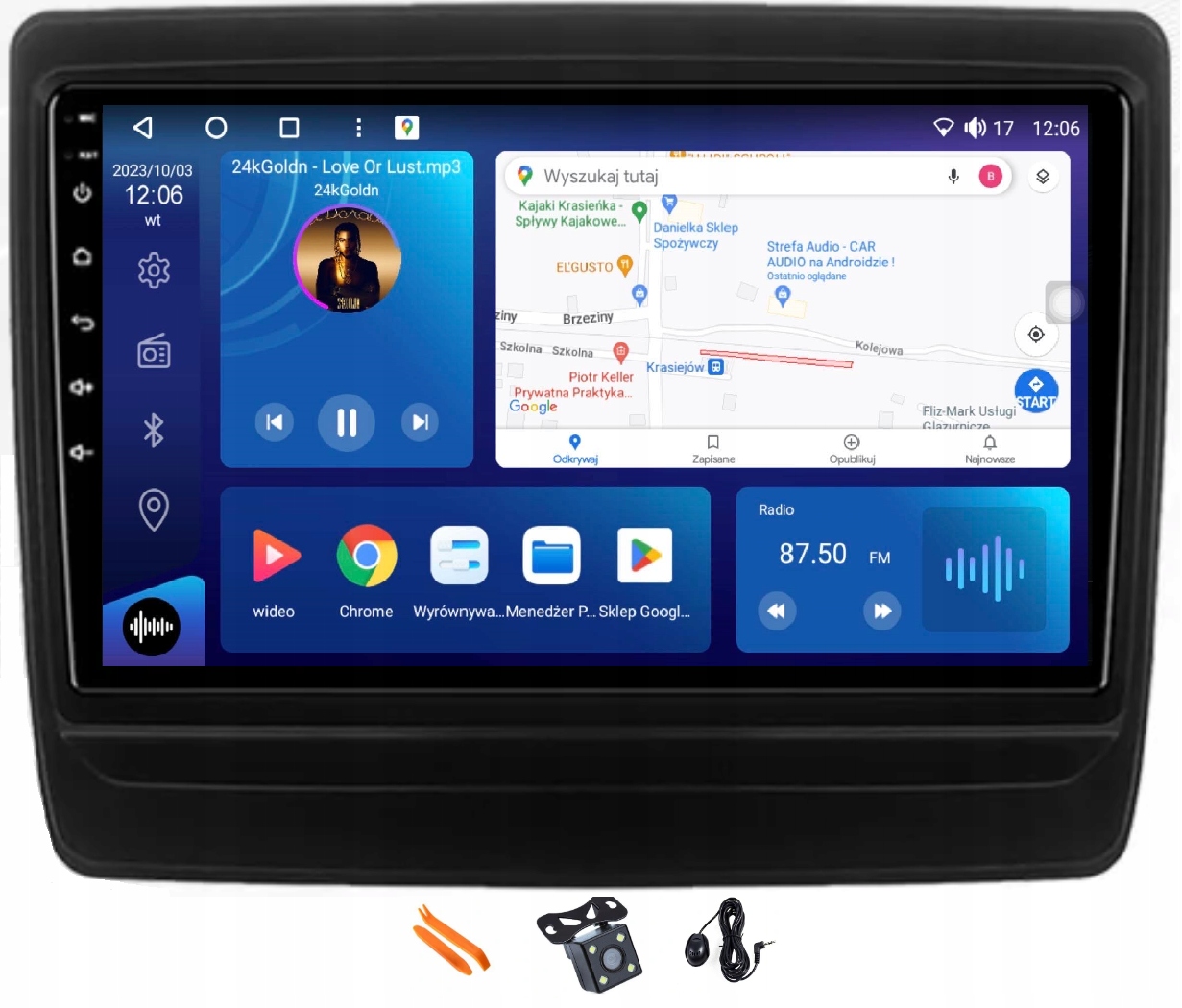 Rádio Android Navigácia Qled Carplay Lte 64GB Gps Dsp Isuzu D-max 3 20-22