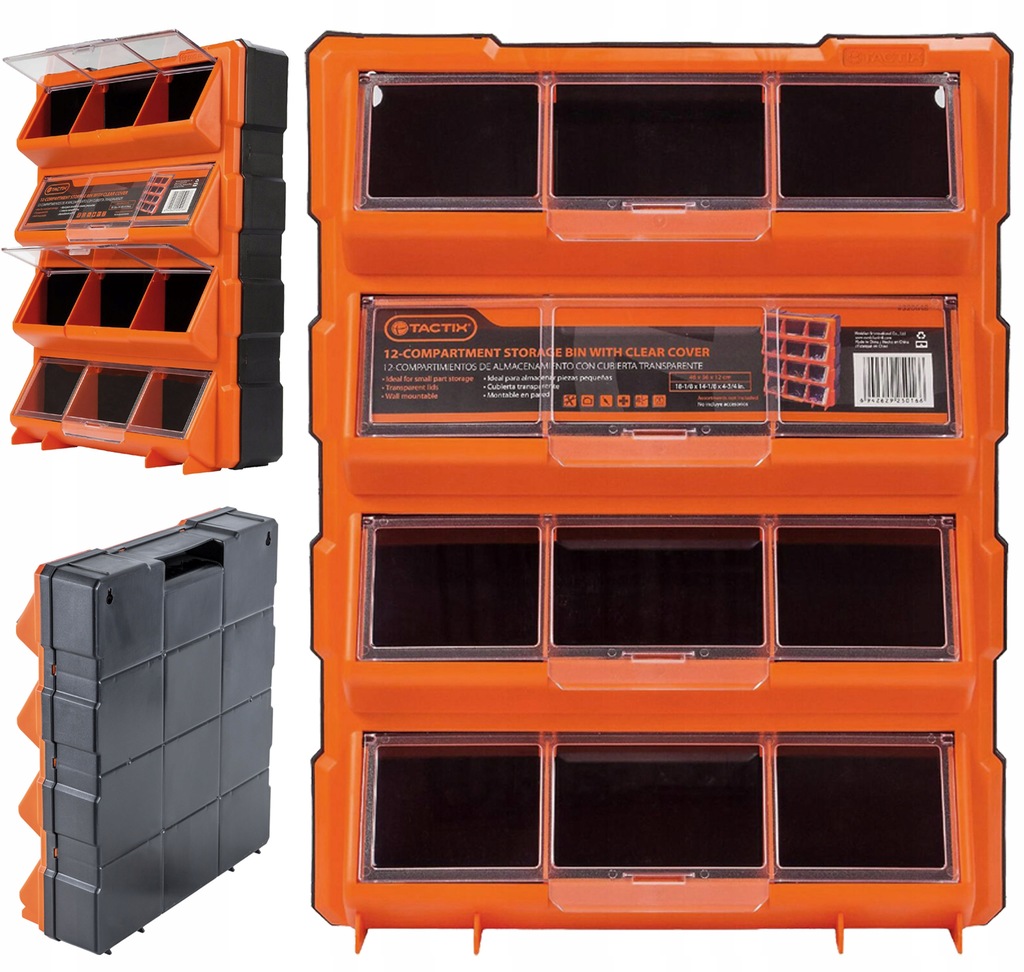 Organizer warsztatowy ścienny12 przegród - TACTIX PREMIUM