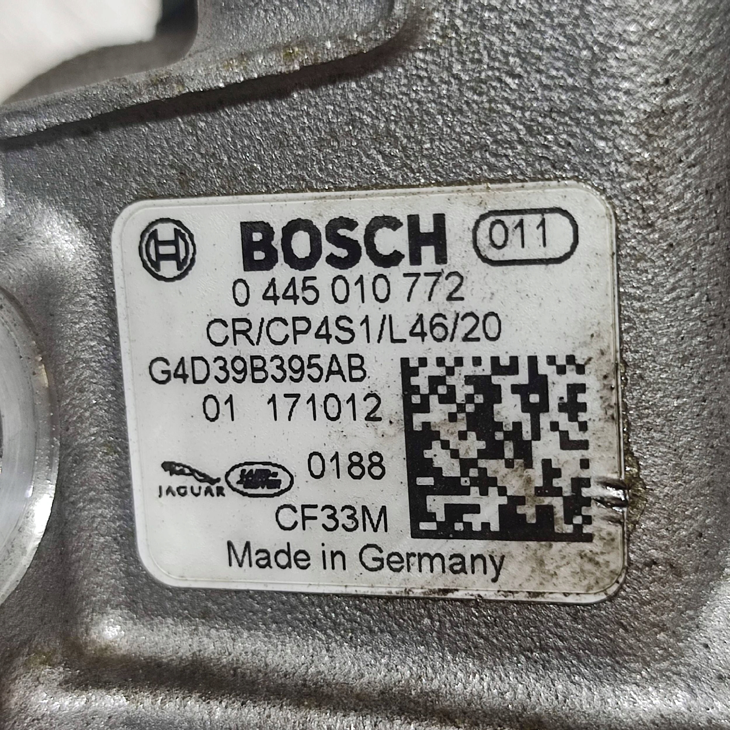 injection pump Jaguar F-Pace 0445010772