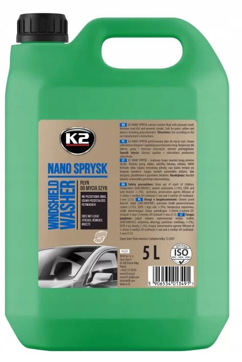K2 NANO SPRYSK LETNI PŁYN DO SPRYSKIWACZY 5L