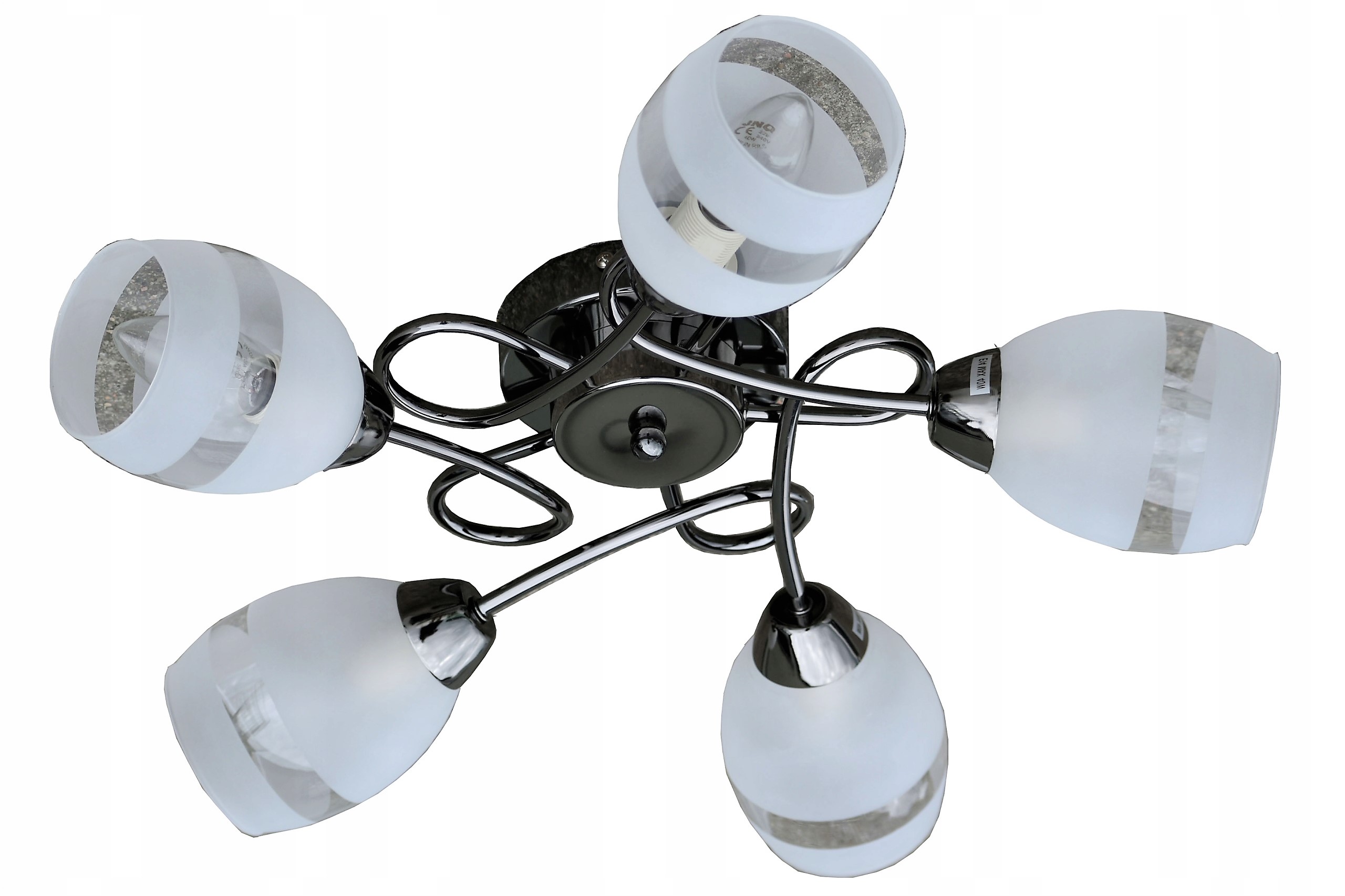 LAMPA PLAFON żyrandol Czarny Chrom PROMOCJA!