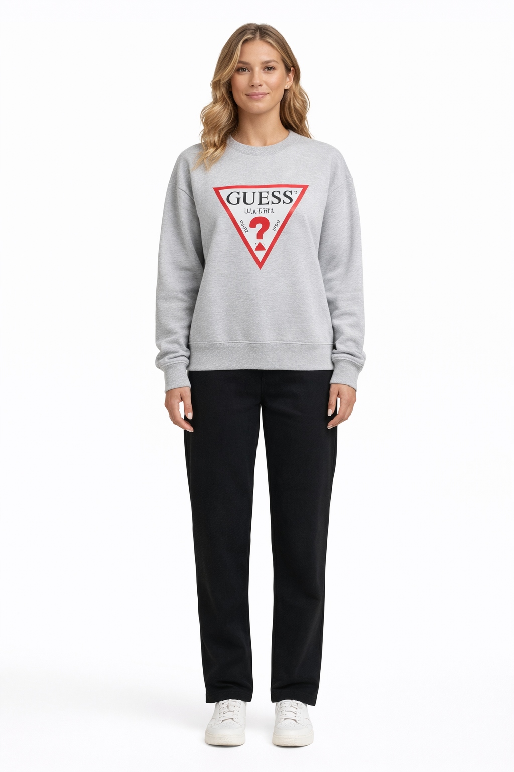 Guess Šedá Mikina S Vícebarevným Potiskem S I3C