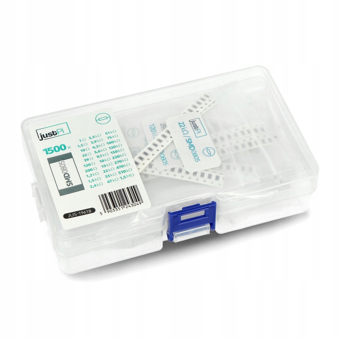 

Zestaw rezystorów SMD0805 justPi 1500szt.