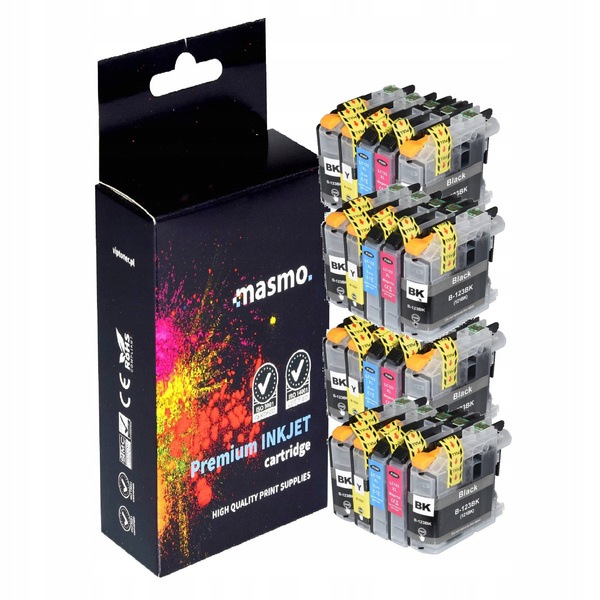 20x Inkoust Masmo pro Brother LC123 DCP-J152W DCP-J552DW DCP-J4110DW MFC-J6520D