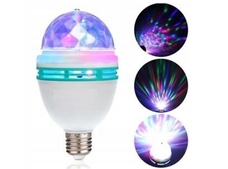 LED MINI PARTY LIGHT ŻARÓWKA OBROTOWA DISCO 3W 11287584650 Allegro.pl