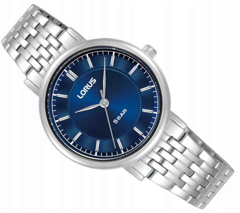 Modré Dámské Vodotěsné Klasické Ocelové Hodinky Lorus RG215XX9