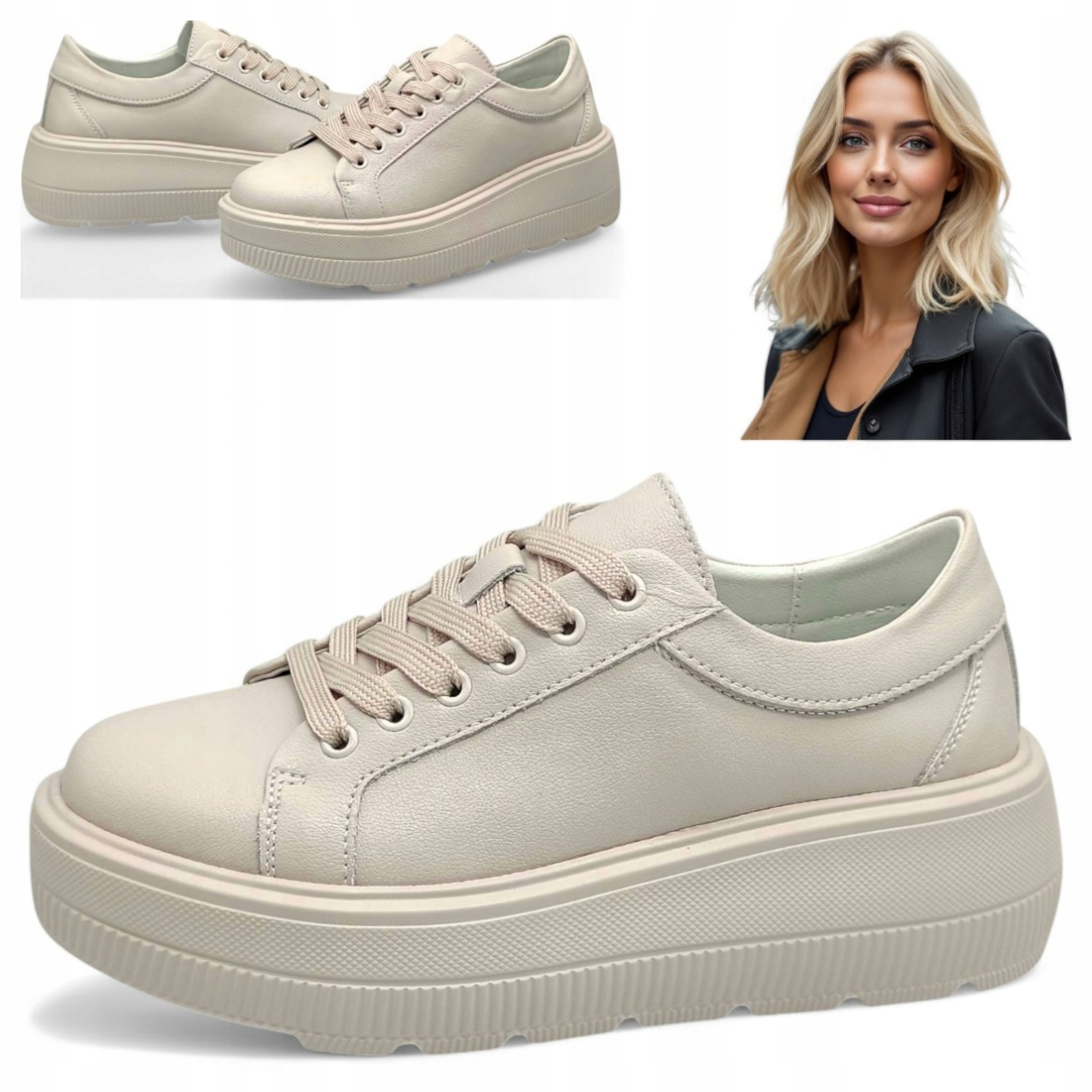 Dámské polobotky Přírodní Kůže 38 Sportovní Módní Silná podrážka Evento