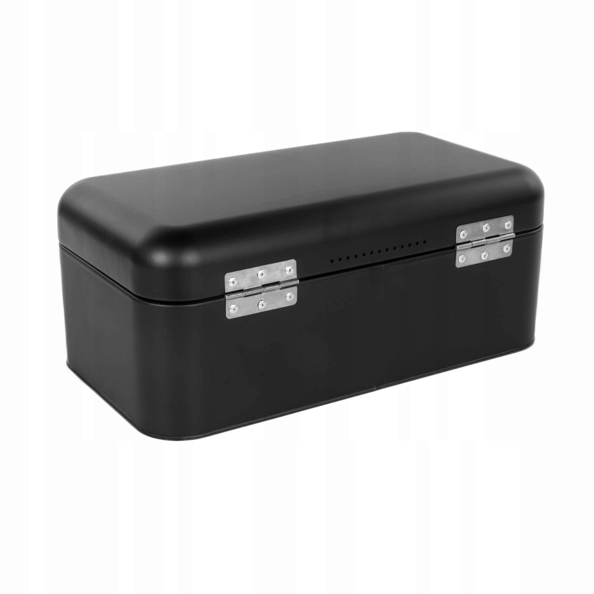 CHLEBAK CZARNY METALOWY DUŻY POJEMNIK NA CHLEB Kolor czarny